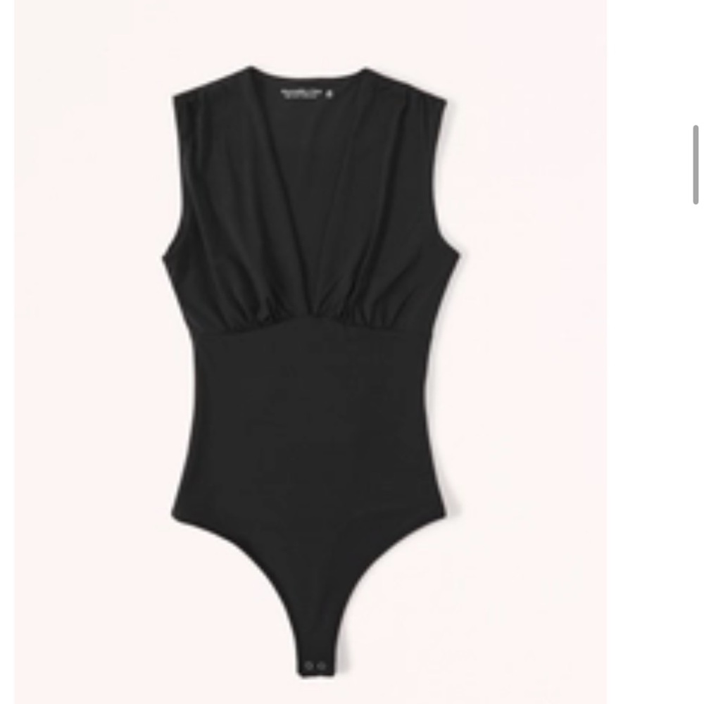 Abercrombie & Fitch Ruched V-Neck Bodysuit